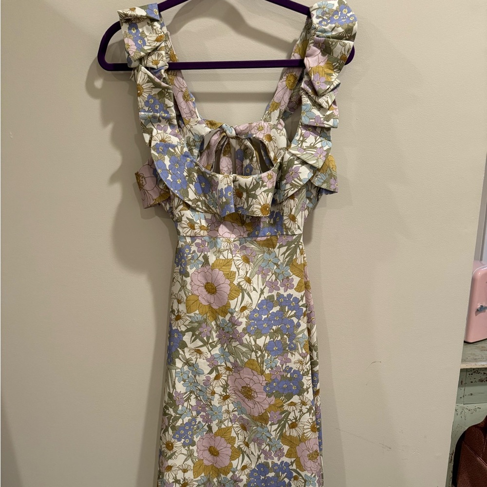 Zimmerman tie back midi dress size 3 (large). 8/10/12